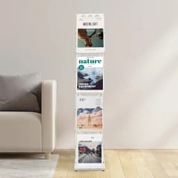 Foldable Magazine Rack with 4 Pockets A4 Brochure Holder Portable Display Stand for Exhibition And Trade Show