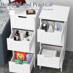 DayPlus Chest of Drawers Storage Cabinet Bedroom,White Chest of Drawers, 4 Drawers Dresser for Bedroom,Living Room,Hallway