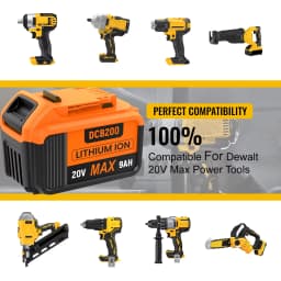9000MAH For Dewalt DCB200 Replacement Battery Compatible Charger For Dewalt 18V 20V Tools DCB120 DCB182 DCB200 DCB609 Battery