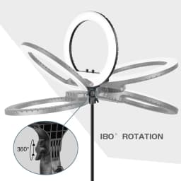 SH 18 Inch Selfie Ring Light LED Video Lamp With Tripod Stand Phone Clip For YouTube Live Light Photo Photography Studio
