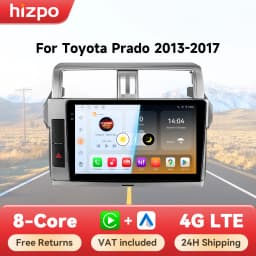Hizpo 2 din Android 14 AutoradiogramFor Toyota Land Cruiser Prado 150 2013-2017 Car Radio Multimedia Navigation CarPlay Stereo 6115