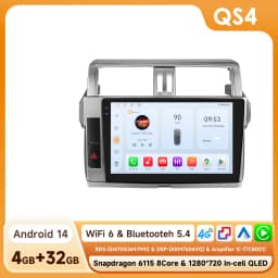 Hizpo 2 din Android 14 AutoradiogramFor Toyota Land Cruiser Prado 150 2013-2017 Car Radio Multimedia Navigation CarPlay Stereo 6115