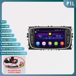 Hizpo 7inch Android Car Radio for Ford Focus S-Max Galaxy C-Max Kuga Mondeo Multimedia Auto CarPlay RDS DSP BT 4G CarPlay SWC