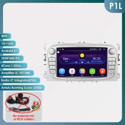 Hizpo 7inch Android Car Radio for Ford Focus S-Max Galaxy C-Max Kuga Mondeo Multimedia Auto CarPlay RDS DSP BT 4G CarPlay SWC