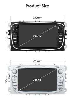 Hizpo 7inch Android Car Radio for Ford Focus S-Max Galaxy C-Max Kuga Mondeo Multimedia Auto CarPlay RDS DSP BT 4G CarPlay SWC