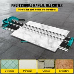 SucceBuy Manual Tile Cutter Laser Positioning Double Rails W/ Supporting Feet Professional Push Knife for Cutting Porcelain
