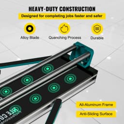SucceBuy Manual Tile Cutter Laser Positioning Double Rails W/ Supporting Feet Professional Push Knife for Cutting Porcelain