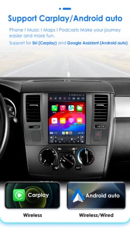 OSSURET 9.7inch 2 DIN Android 13 Car Radio for Nissan Tiida C11 2004-2013 Multimedia Stereo Vertical Screen Carplay