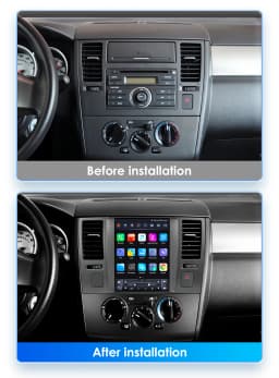 OSSURET 9.7inch 2 DIN Android 13 Car Radio for Nissan Tiida C11 2004-2013 Multimedia Stereo Vertical Screen Carplay