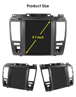OSSURET 9.7inch 2 DIN Android 13 Car Radio for Nissan Tiida C11 2004-2013 Multimedia Stereo Vertical Screen Carplay
