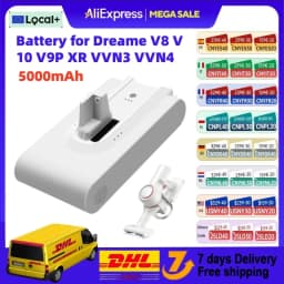 Original 5000mAh Battery For Dreame V9 V9P XR V10 VVN3 VVN4 V8 Replacement Battery Handheld Cordless Vacuum Cleaner Accessory