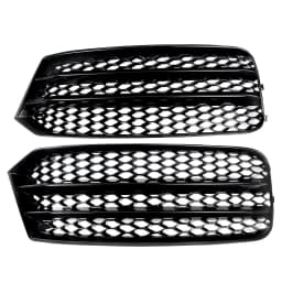 2x Honeycomb Front Bumper Fog Light Cover Grill Grilles For Audi A1 8X 2015-2018