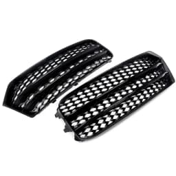 2x Honeycomb Front Bumper Fog Light Cover Grill Grilles For Audi A1 8X 2015-2018