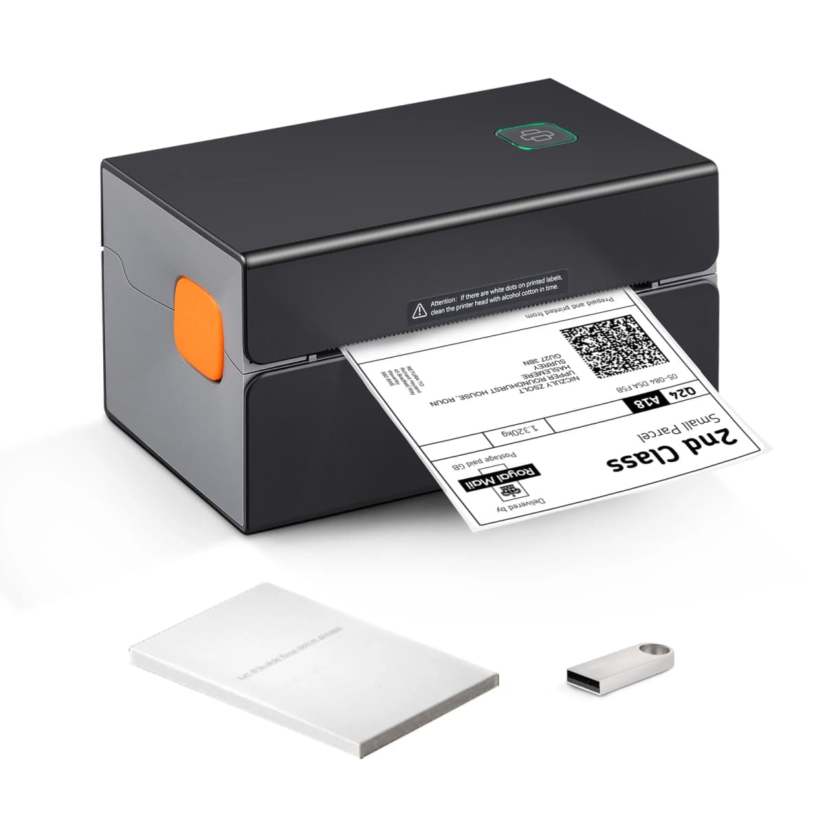 SucceBuy Thermal Label Printer Portable 300DPI for 4x6 Mailing Packages Printing w/ Bluetooth & Automatic Label Recognition