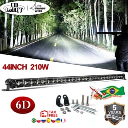 CO LIGHT 6D LED Light Bar 210W 44" LED Bar Single Row Combo Work Light 12V DRL for ATV SUV Truck Tractor Boat Auto Driving Light