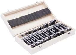15pcs Forstner Drill Bit Sets 10mm - 50mm Hole Saw Cutter Set with Depth Stopper Hinge Boring Hole Saw for Woodworking Furniture