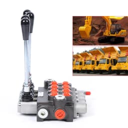 4Spool P40 Hydraulic Directional Control Valve Manual Operate 13Gpm For Double Acting Cylinders