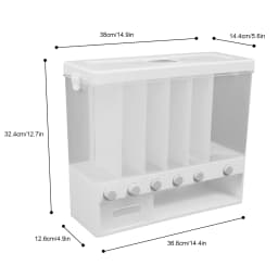 6-Lattice Cereal Cans Large Capacity Dry Food Dispenser Insect-Proof Box For Storing Black Rice and Mung Beans 1.7KG