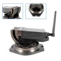 Machine Vise 90° Tilting Jaw Opening 5 Inch 2 Way Precision Swivel Drill Press Vise 95mm