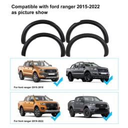 4 Inch Slim Fender Flares Kits Fit For Ford Ranger 2015-2018,2019-2022 T7 T8 MK2 MK3 PX2 PX3 Wheel Arch Protection 4X4 Car Parts