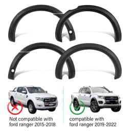 4 Inch Slim Fender Flares Kits Fit For Ford Ranger 2015-2018,2019-2022 T7 T8 MK2 MK3 PX2 PX3 Wheel Arch Protection 4X4 Car Parts