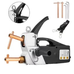SucceBuy 230V/400V Portable Electric Spot Welder 2.0+2.0mm Plastic Welding Machine 25A 120mm Strap Hand Grip Spot Welding Gun