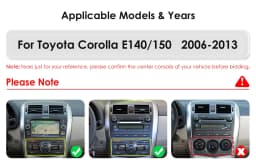 9.7"7862 Android 13 Car radio for Toyota Corolla E140 E150 2006-2013 Multimedia player 4G Autoradio DSP Carplay GPS navi Stereo