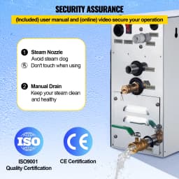 SucceBuy 4/6KW Steam Generator Steam Generator for SPA Room Digital Display Steam Generator Sauna Steam Generator for Home