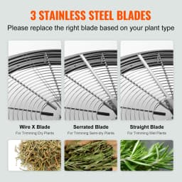 SucceBuy Leaf Bowl Trimmer 16" Trimmer Bowl Manual Bud Trimmer with Stainless-Steel Blades for Twisted Spin Cut Clear Dome