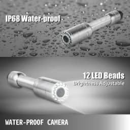 SucceBuy Pipe Inspection Video Camera DVR Recording Function 7/9in Monitor 20/30/50M IP68 Sewer Pipeline Industrial Endoscope