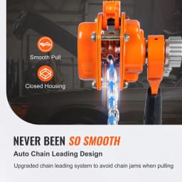 SucceBuy 0.25/0.5T Manual Lever Chain Hoist 5/10ft Come Along Chain with G80 Galvanized Steel & Double-Pawl Brake for Garage