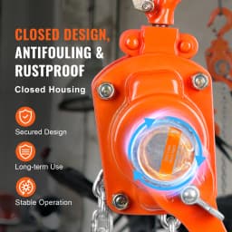 SucceBuy 0.25/0.5T Manual Lever Chain Hoist 5/10ft Come Along Chain with G80 Galvanized Steel & Double-Pawl Brake for Garage
