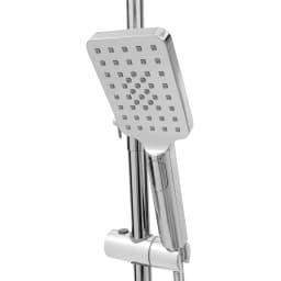 Square Thermostatic Shower Faucet with Shower Set, Stainless Steel Bathroom Luxury Rain Shower Faucet Combo Set, 2 Spray Modes Wall Mounted Rainfall Shower