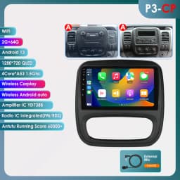 Hizpo Car Radio For Renault Trafic 3 2014- 2021 Opel Vivaro B 2014 - 2018 Autoradio CarPlay Android Auto Intelligent Systems 4G