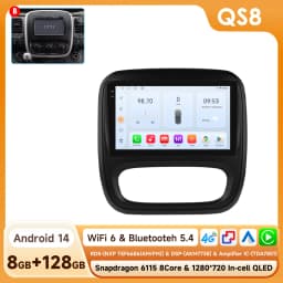 Hizpo Car Radio For Renault Trafic 3 2014- 2021 Opel Vivaro B 2014 - 2018 Autoradio CarPlay Android Auto Intelligent Systems 4G