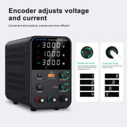 Wanptek Laboratory DC Power Supply 30V 5A 30V 10A 60V 5A 120V 3A Adjustable with USB Fast Charging Bench Switching Power Supply