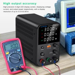 Wanptek Laboratory DC Power Supply 30V 5A 30V 10A 60V 5A 120V 3A Adjustable with USB Fast Charging Bench Switching Power Supply