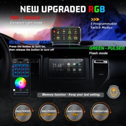 COLIGHT 8 Gangs Switch Panel Universal LED On Off Slim Control DC 12-24V Power System Electronic Relay System for Truck Caravan