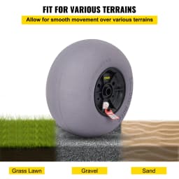 SucceBuy Beach Balloon Wheels 13" Replacement Sand Tires TPU Cart Tires for Kayak Dolly Canoe and Buggy w/ Free Air Pump 2-Pack