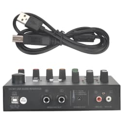 Freeboss 24 Effects Sound Card 48KHz EQ Recording 2 XLR Mic Input Stereo PC 48V Guitar External Audio Interface For Mac OS UC88
