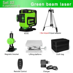 CLUBIONA 12/16 lines Green Beam Cross Laser Level 360 Rotary Self-Leveling Construction Decoration Tools With Remote Control