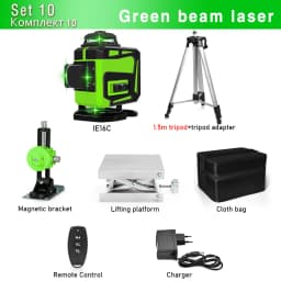 CLUBIONA 12/16 lines Green Beam Cross Laser Level 360 Rotary Self-Leveling Construction Decoration Tools With Remote Control