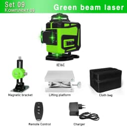 CLUBIONA 12/16 lines Green Beam Cross Laser Level 360 Rotary Self-Leveling Construction Decoration Tools With Remote Control