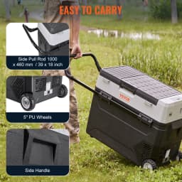 SucceBuy 38L Car Refrigerator 12 Volt Car Refrigerator Fridge 40QT Dual Zone Portable Freezer -4℉-50℉ Adjustable Range