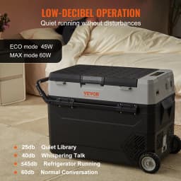 SucceBuy 38L Car Refrigerator 12 Volt Car Refrigerator Fridge 40QT Dual Zone Portable Freezer -4℉-50℉ Adjustable Range