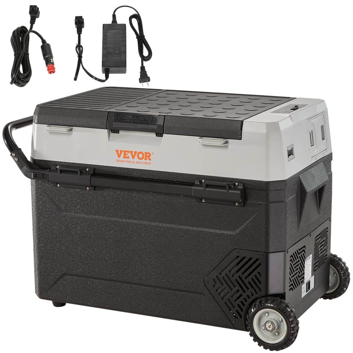 SucceBuy 38L Car Refrigerator 12 Volt Car Refrigerator Fridge 40QT Dual Zone Portable Freezer -4℉-50℉ Adjustable Range
