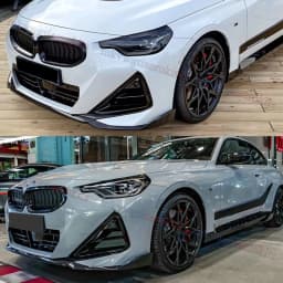For BMW G42 230i M240i M Sport 2022-2024 Front Bumper Splitter Lip Gloss Black