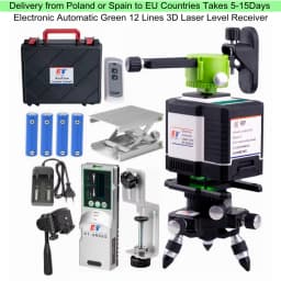 KaiTian Level Laser 360 Professional Green 3D 12 Lines Nivel Cross Horizontal Vertical Electronic Automatic Laser Level Receiver
