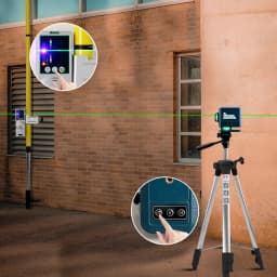 KaiTian 3D 12 Lines Level Laser Nivel Green Line Self-Leveling Horizontal&Vertical Cross Super Powerful 360 Laser Level Receiver