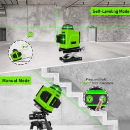 Clubiona 12 and 16 lines Professional Floor Ceiling Remote Control Green Line Laser Level with Pulse mode